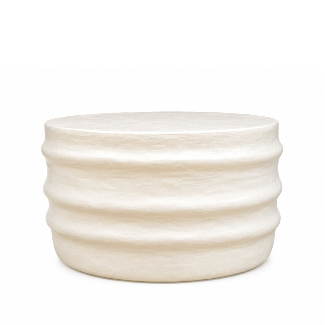 Lime Plaster Concrete Coffee Table – Sculptural Round Design | 80 x 80 x 41 cm