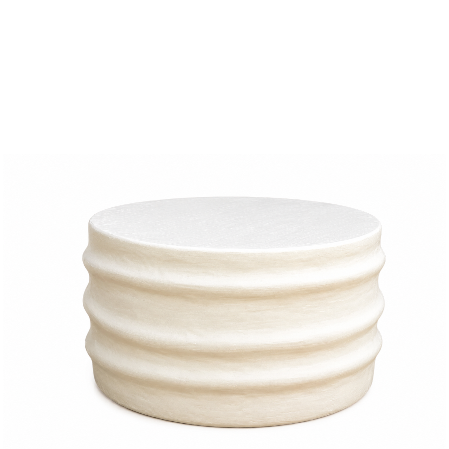 Lime Plaster Concrete Coffee Table – Sculptural Round Design | 80 x 80 x 41 cm