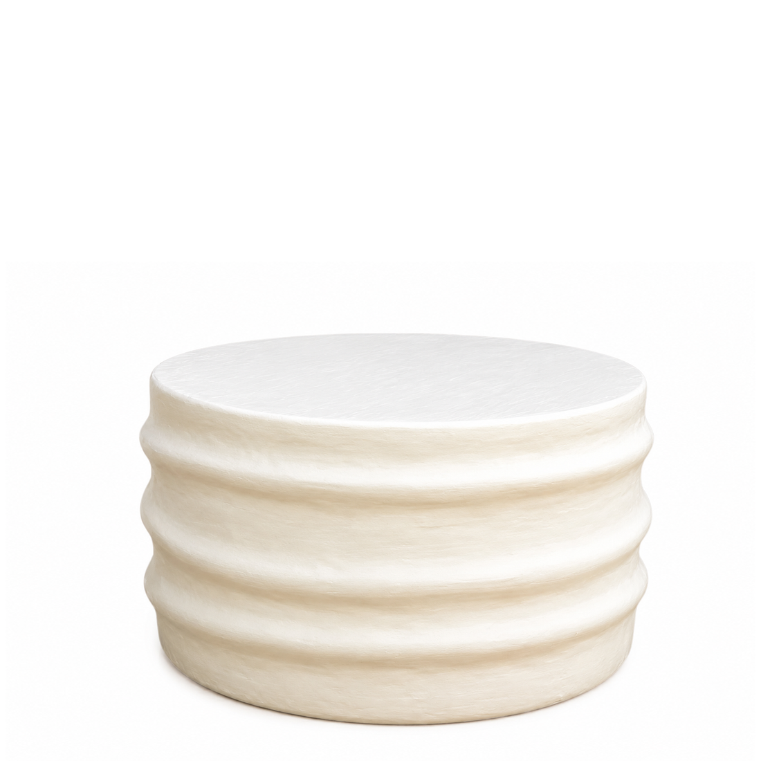 Lime Plaster Concrete Coffee Table – Sculptural Round Design | 80 x 80 x 41 cm