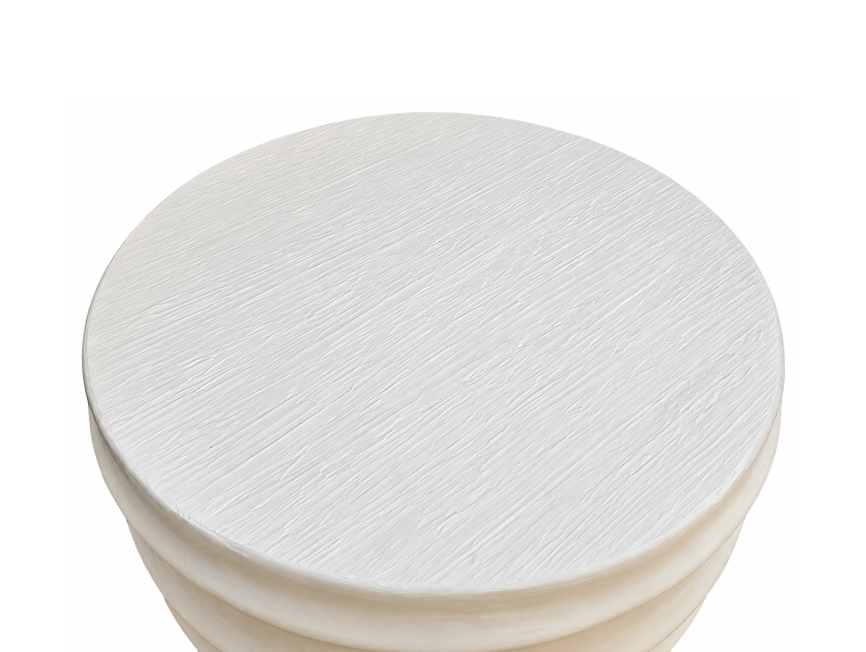 Lime Plaster Concrete Coffee Table – Sculptural Round Design | 80 x 80 x 41 cm