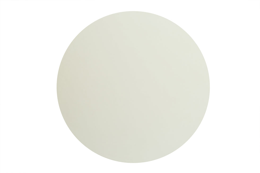 Modern Round Lime Plaster Dining Table – Sculptural Pedestal Base – 130 × 130 × 76 cm – Milky White