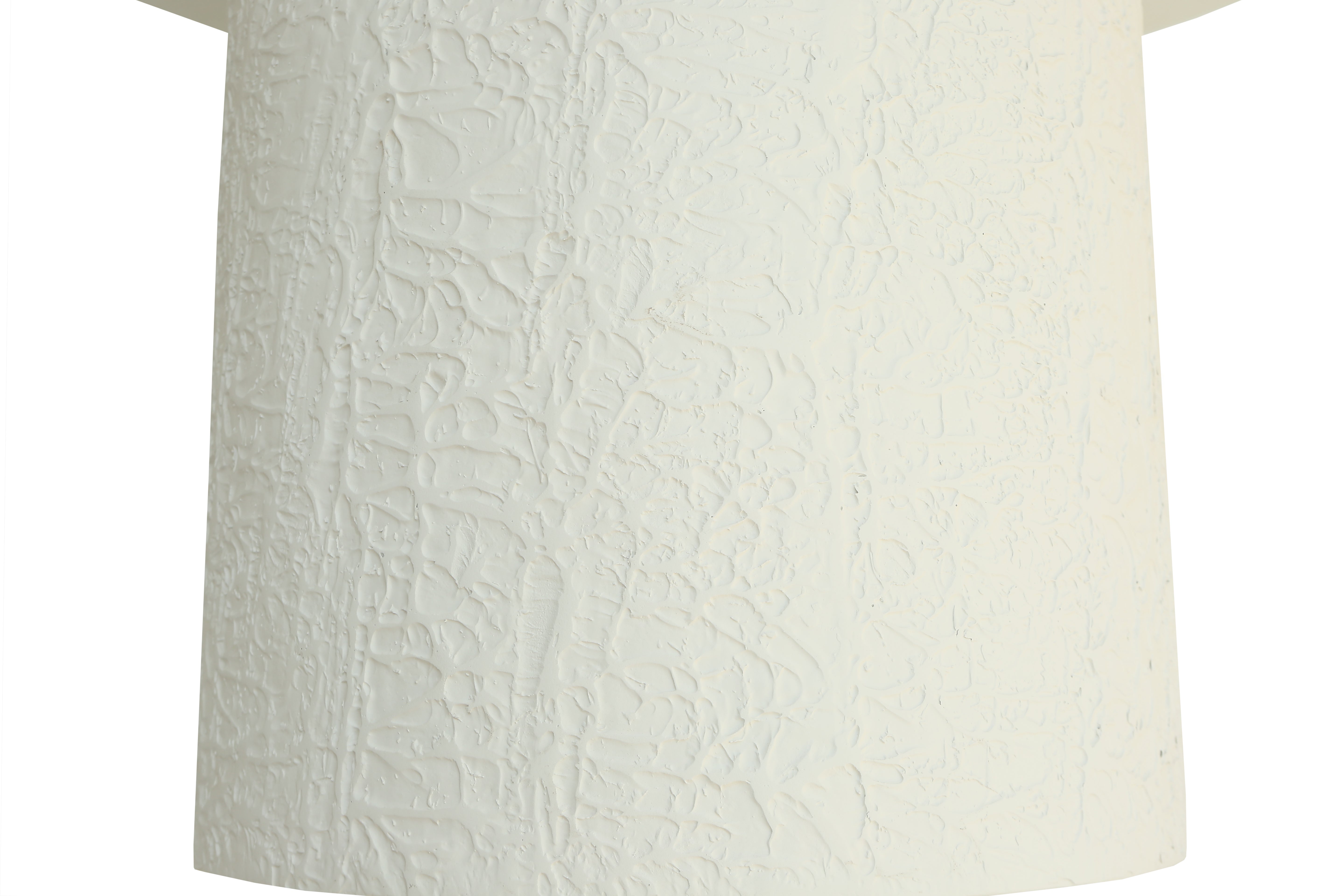 Modern Round Lime Plaster Dining Table – Sculptural Pedestal Base – 130 × 130 × 76 cm – Milky White