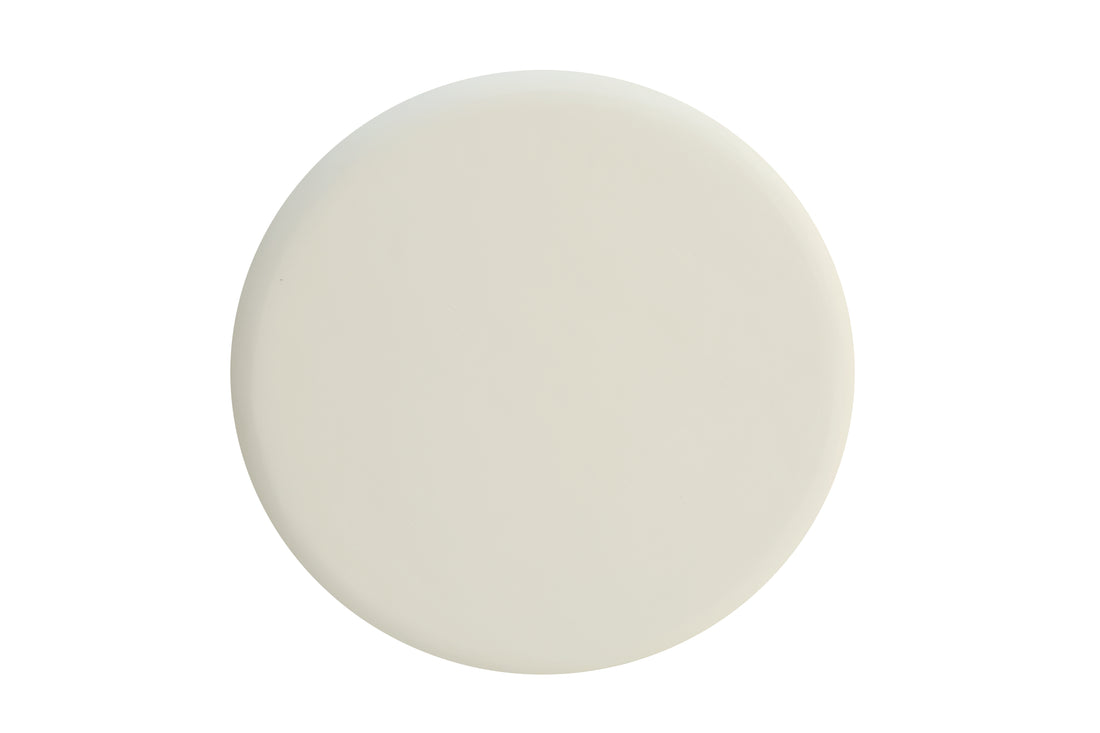 Modern Lime Plaster Side Table – Round Pedestal Accent Table, Milky White Finish (40 × 40 × 49 cm)