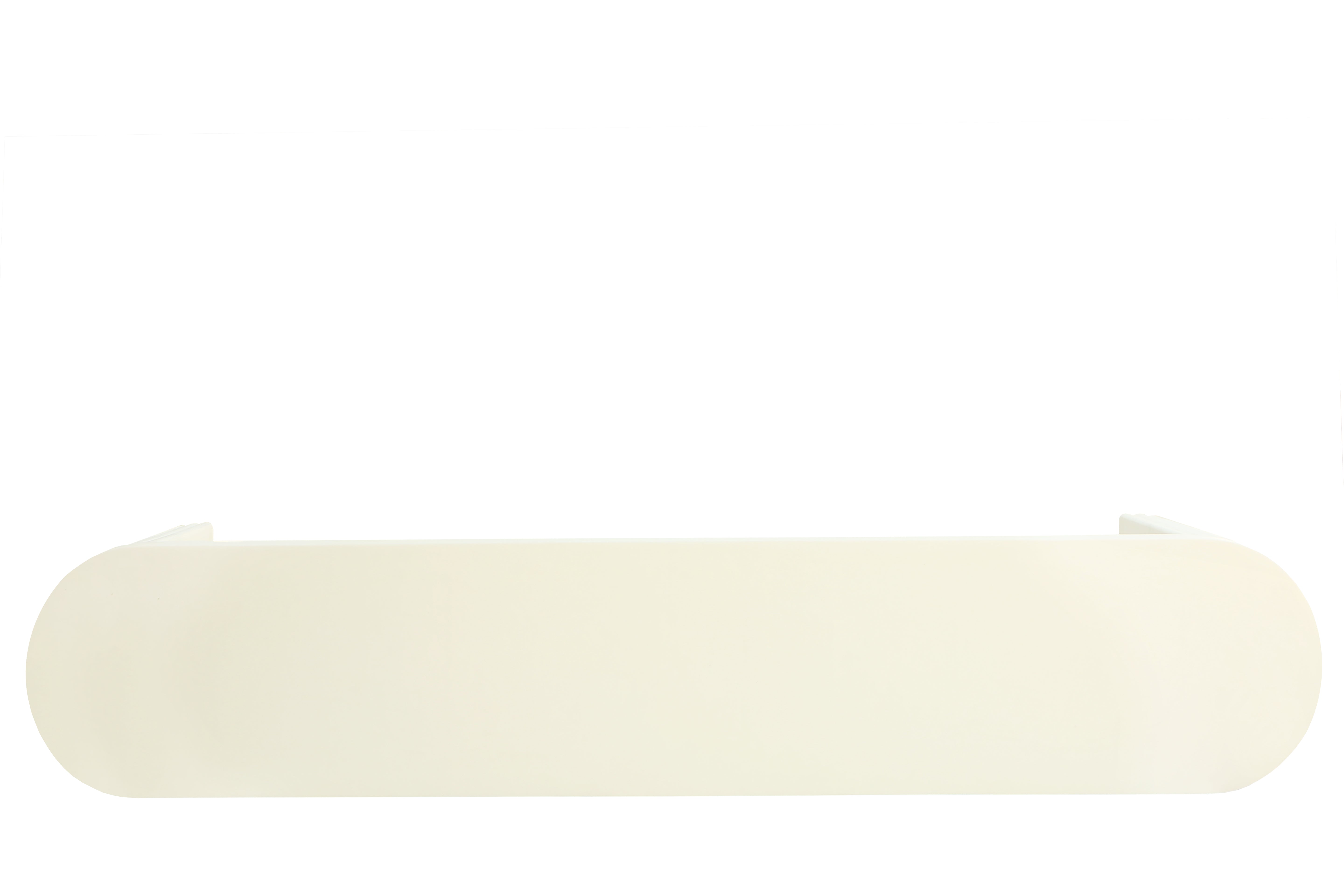Modern Lime Plaster Bench – Sculptural Minimalist Indoor Bench, Milky White Finish, 220 × 40 × 45 cm