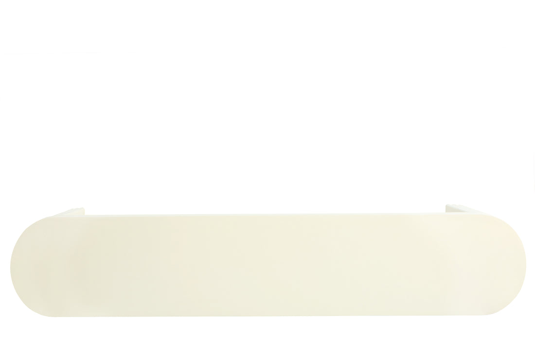 Modern Lime Plaster Bench – Sculptural Minimalist Indoor Bench, Milky White Finish, 220 × 40 × 45 cm