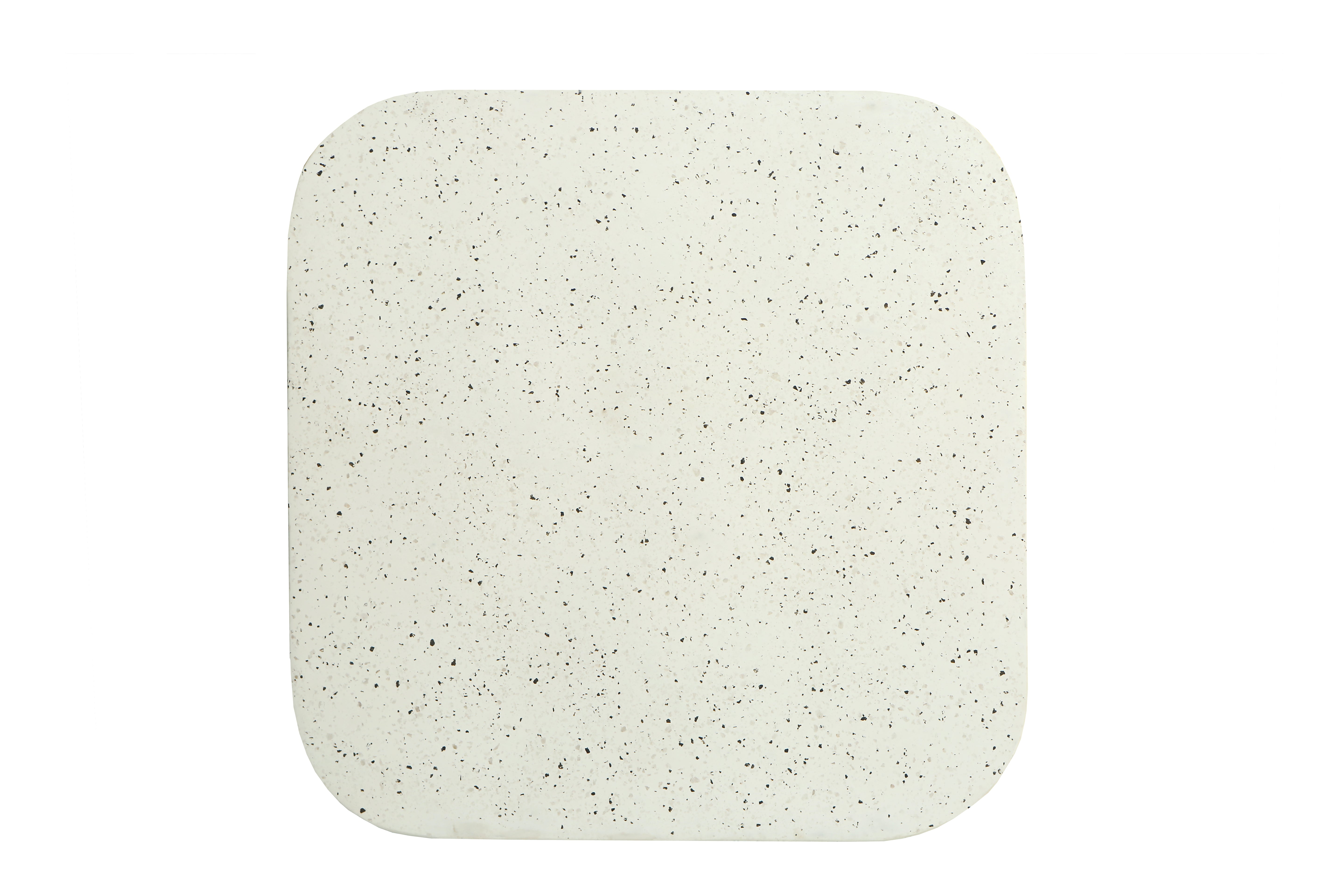Modern Sculptural Iron Lime Plaster Center Table – Contemporary Coffee Table for Living Room | Milky White Finish | 97 × 97 × 37 CM