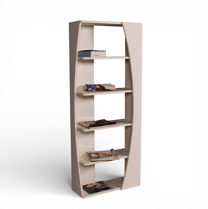 Lime Plaster Bookshelf / Display Shelf – 60 × 24 × 150 cm