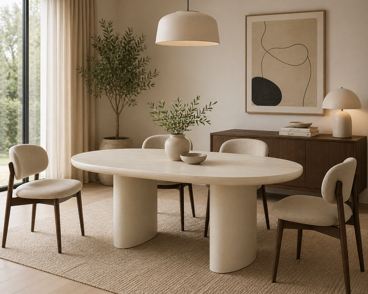 Lime Plaster Dining Table 220×100×77 cm